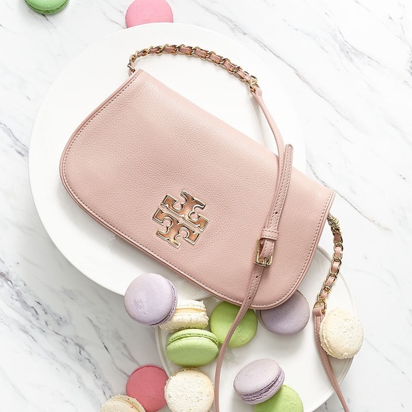 Tory Burch Handbags - NWT Tory burch Britten Leather Clutch Bag, Indian Rose pink